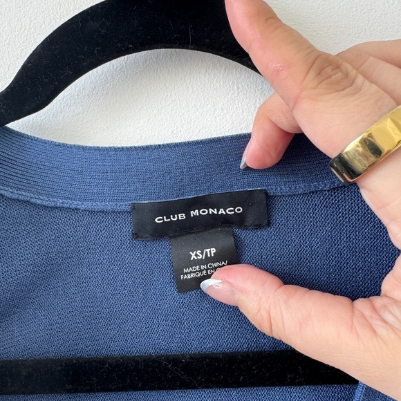 Club Monaco Blue Button-Up Cardigan - Picture 2 of 5